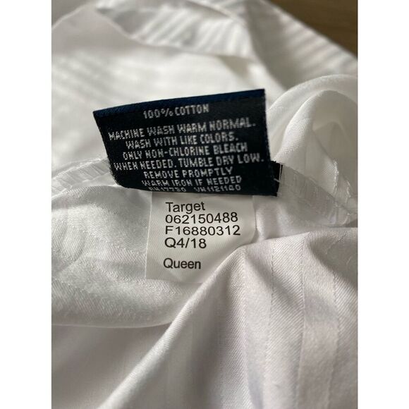 Fieldcrest Dolby Striped Double Stitched Detail Bed Pillowcase Set - Picture 7 of 7